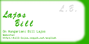 lajos bill business card